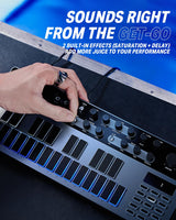 Sintetizador de bajo analógico y secuenciador, Donner Essential B1 con interfaz de usuario intuitiva, memoria de 128 patrones, efectos de saturación y retardo, ideal para un sonido de ácido clásico