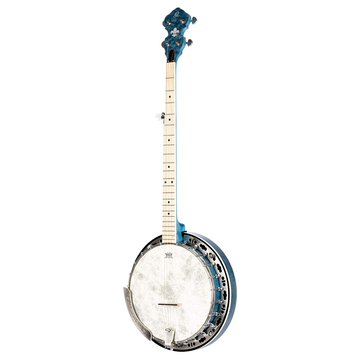 ORTEGA Falcon Series Banjo - Azul Transparente + Funda, OBJE400TBL
