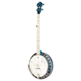 ORTEGA Falcon Series Banjo - Azul Transparente + Funda, OBJE400TBL