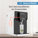 Aquavie Technology - OsmoTOUCH - Fuente de agua purificada por ósmosis inversa y esterilización - Dispensador instantáneo de agua templada y caliente - Depósito de 4,5 L