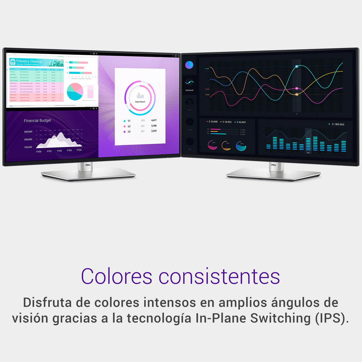 Dell P2425H 24" Full HD (1920x1080) Monitor, 100Hz, IPS, 5ms, 99% sRGB, USB-C, DisplayPort, HDMI, VGA, 4X USB, Negro