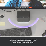 Logitech - Logi Dock, Todo en uno USB C Base de conexión para portátil, Altavoz, micrófonos con cancelación de Ruido, Bluetooth, HDMI, certificación para Zoom, Google Meet, Google Voice - Grafito