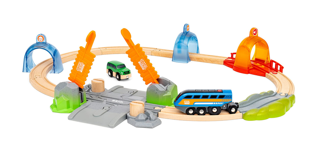 Brio - Set de Aventuras con Sonido, BRIO Ferrocarriles, Tren Juguete, Set de Construcción, Construcciones para Niños, Juguetes Niños 3 Años o más, 17 Piezas, Exclusivo de Amazon