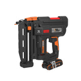WORX WX841 Nitro – Clavadora eléctrica inalámbrica 20 V – 2 Ah – Tire hasta 80 clavos por minuto – Hasta 64 mm en la madera – Desbloqueo sin herramientas – (incluye batería y cargador| 200 clavos