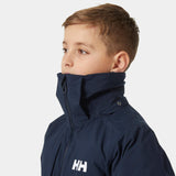 Helly Hansen W Snowplay Jacket, Chaqueta De Pluma Para Acampada Y Marcha Niño Unisex Youth, Azul (Blue), 10 Años