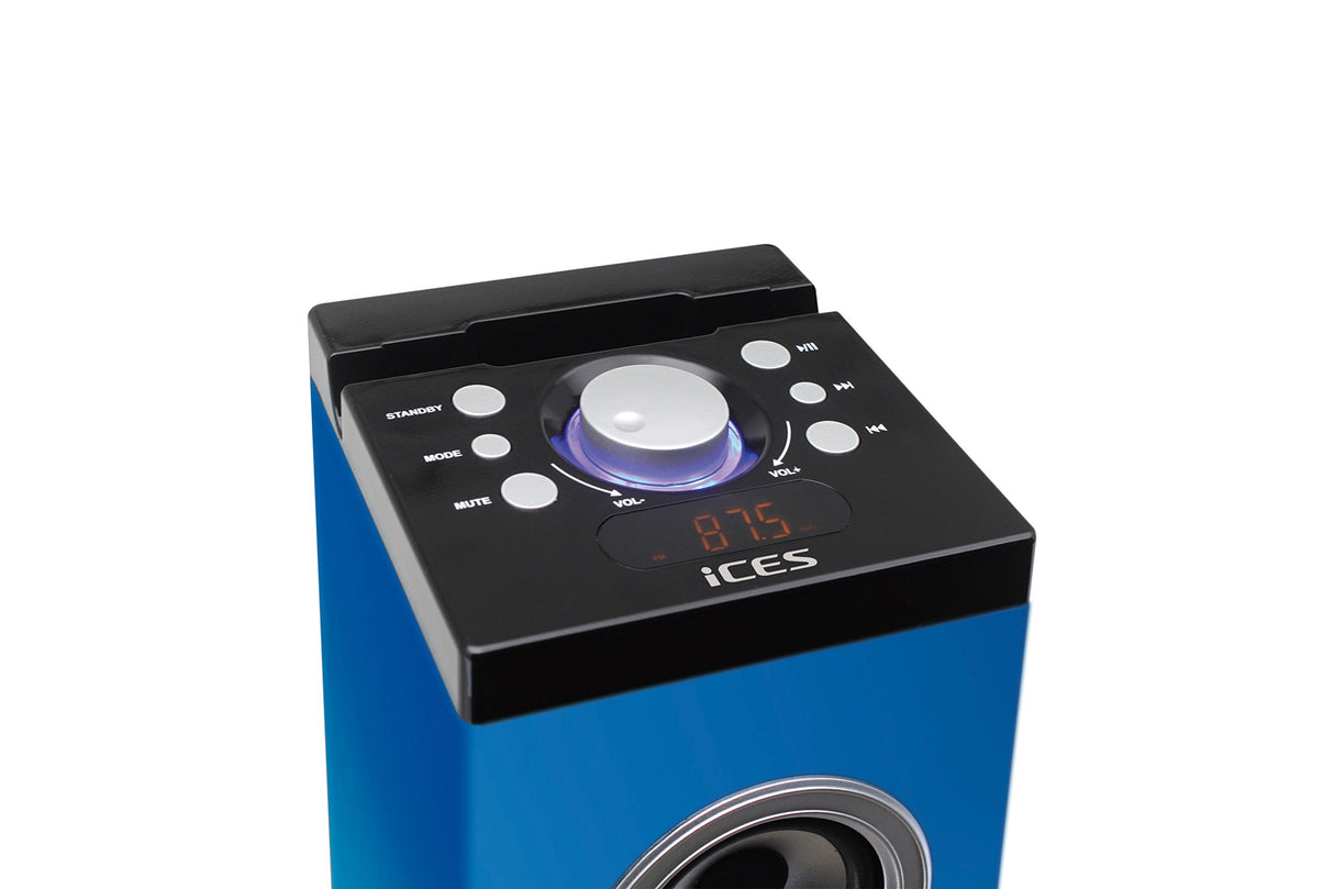 Lenco IBT-6 Altavoz de Torre Bluetooth, Portatil, Potente, 40W, USB, SD, Radio FM, Mando a Distancia