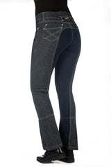 HKM Pantalones Jodhpur -Miss Blink- 1/1 Alos Besatz6169 para Mujer, 6169 Azul Vaquero Azul Oscuro, 40 EU