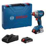 Bosch Professional 18V System atornillador de impacto a batería GDX 18V285 (incl. 2 baterías GBA 18V 2.0Ah, cargador GAL 18V20, maletín MPP)