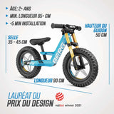 Berg Biky Cross Blue Handbrake Bicicleta Infantil, Unisex Youth, Azul, 12 Pulgadas