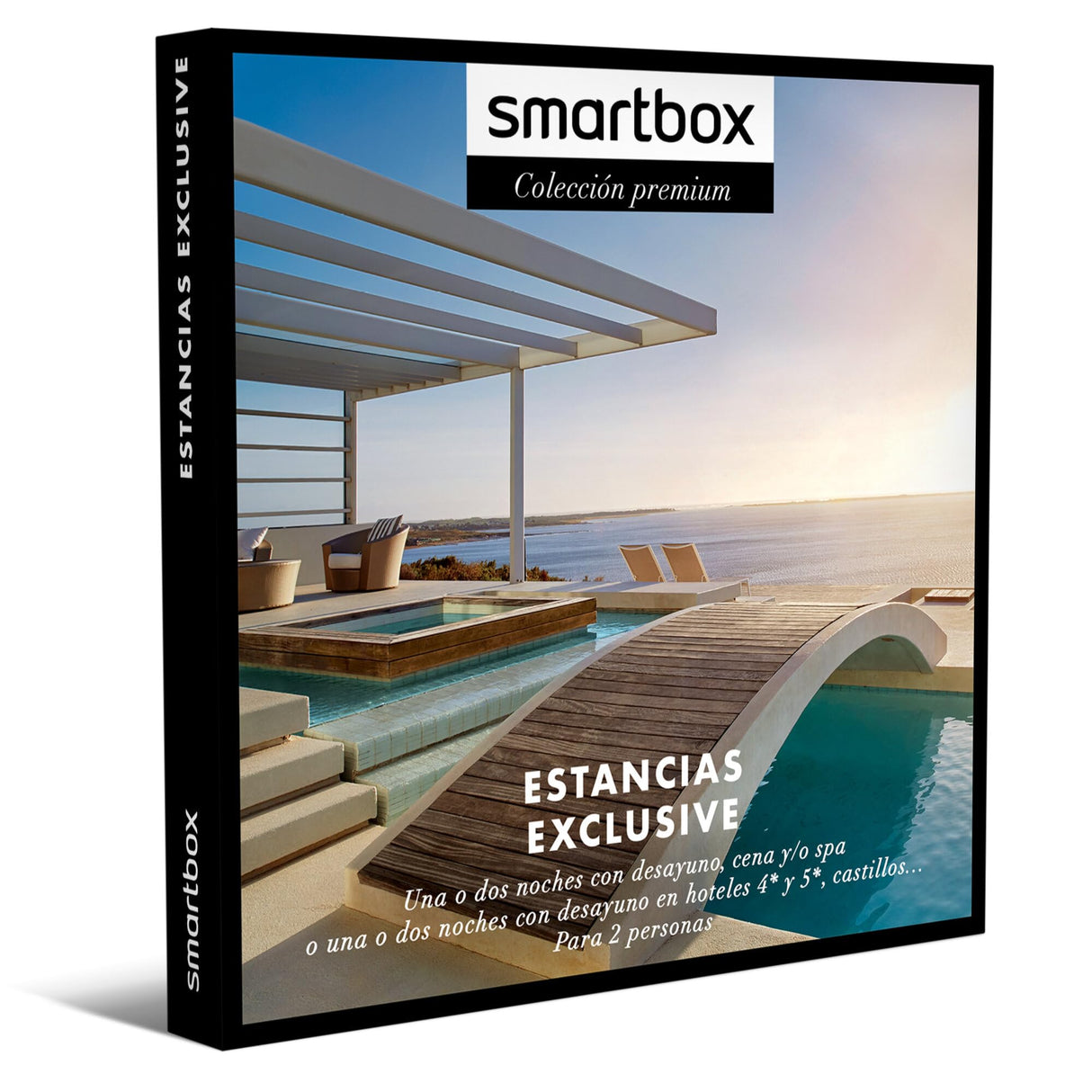 Smartbox - Caja Regalo para Hombre o Mujer - Estancias Exclusive - Ideas Regalos Originales - 1 o 2 Noches con Desayuno y Cena o SPA o 1 o 2 Noches con Desayuno para 2 Personas