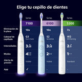 Philips Sonicare 7100 cepillo dental eléctrico, sónico, 4 modos de cepillado, 3 niveles de intensidad, alerta de presión, EasyStart, SmarTimer, azul marino, HX7423/01 [Nueva Tecnología]