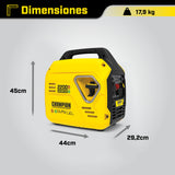 Champion 2200 "The Mighty Atom" (generador de combustible dual GLP/gasolina, 2,2 kW, con indicadores LED, con modo ECO) 92001i-DF-EU