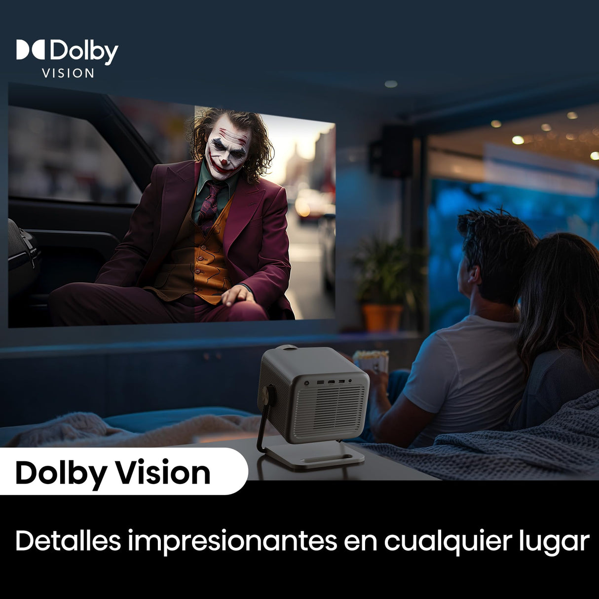 Hisense M2 Pro - Mini Proyector Laser Trichroma UHD 4K Smart TV, de 65" a 200", 1300 Lumen, Dolby Vision, Zoom Óptico, Autoenfoque, Protección Ocular, Auto-Corrección Trapezoidal