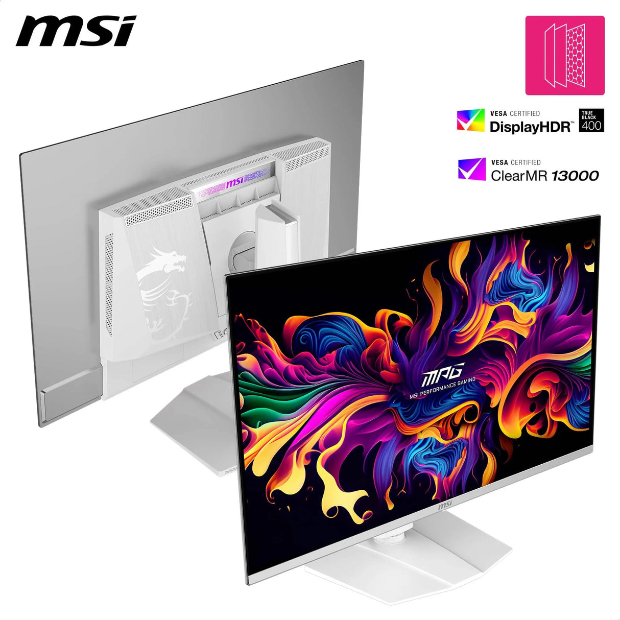 MSI MPG 321URXW QD-OLED Monitor de Gaming 4K UHD de 31.5", Panel OLED de Puntos cuánticos 3840 x 2160, 240 Hz/0.03 ms, 99% DCI-P3, Display HDR True Black 400, KVM, RGB, DP 1.4a, HDMI 2.1