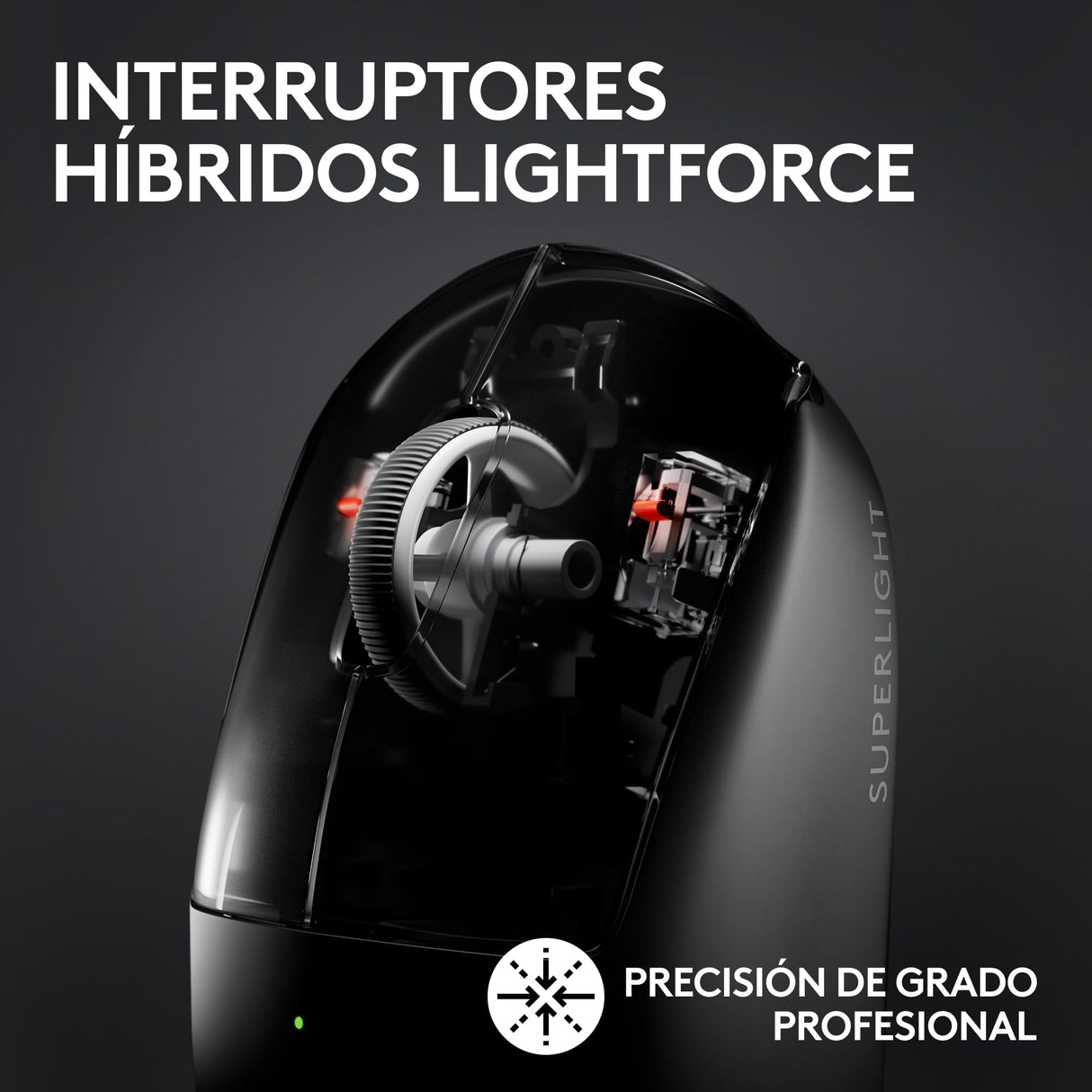 Logitech G PRO X SUPERLIGHT 2 LIGHTSPEED Ratón inalámbrico Gaming, Europa del Este Envases, 8K, ligero, 60g, HERO 2, 888 IPS, 44K DPI, 5 botones programables, USB-C, PC/Mac - Negro