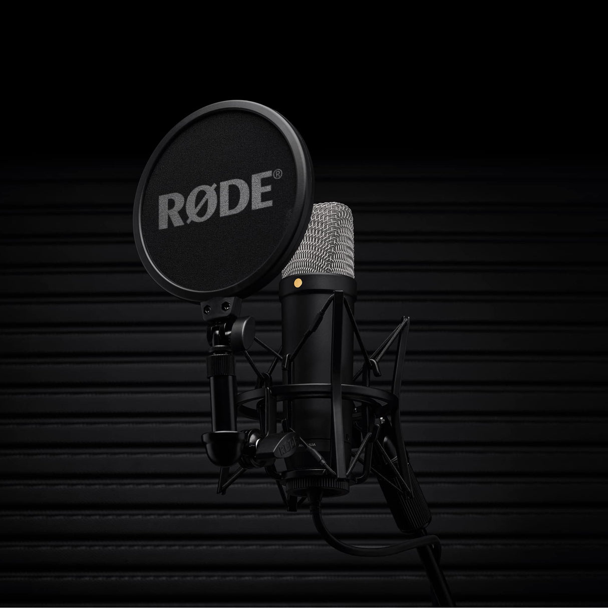 RØDE NT1 5a generación el micrófono con Condensador y Gran diafragma, Salidas XLR y USB, Soporte antivibraciones y Filtro antipop para grabación Vocal, producción Musical y de podcasts (Negro)