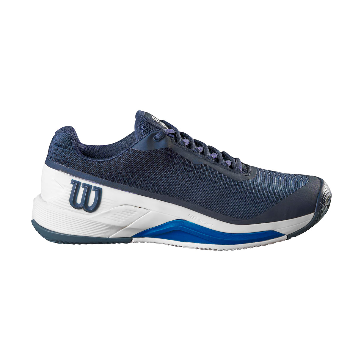Wilson Rush Pro 4.0 Clay, Sneaker Hombre, Navy Blazer/White/Lapis Blue, 41 1/3 EU