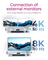 ICY BOX Thunderbolt 4 Mini Dock/HUB (5 en 1) para 2 monitores (4K 60Hz) o 1 Pantalla (8 K 30Hz), 85 W Power Delivery Laptop, USB-C, USB 3.2 Gen 2, MacBook Pro Air y más, 60643, Antracita