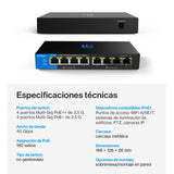 Switch PoE++ multigigabit Linksys no administrado de 8 Puertos y 2,5 G | Ethernet bajo Consumo | Control dúplex Completo | para WiFi 6/6E/7 y cámaras IP | Carcasa metálica | Presupuesto PoE de 180 W