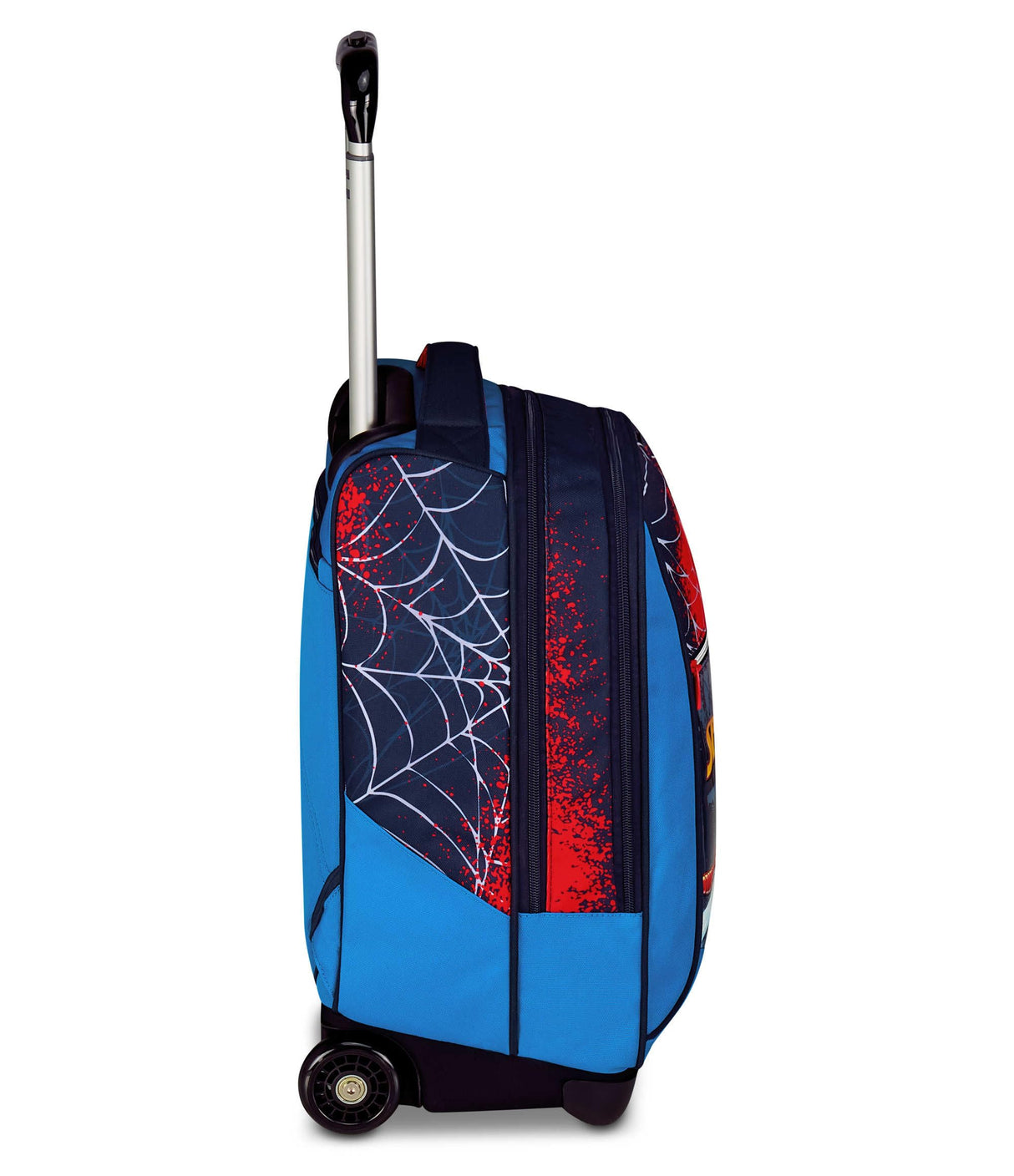Seven Spiderman Big Trolley Escuela Fija, Azul, 2 en 1, Doble Uso, Trolley y Mochila, Mochila Escuela Primaria, Niño, turquesa, Blu, Casual