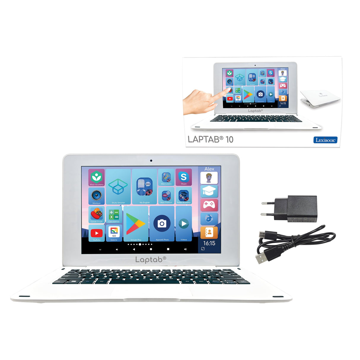 Ordinateur portable tactile LAPTAB pour enfant de 7 ans et plus - Marque LEXIBOOK - Garantie 2 ans