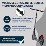 HUDORA Patinete BigWheel 230 Advanced – De Aluminio Resistente, hasta 120 kg – Patinete Urbano silencioso y Plegable con Soporte y Timbre – Kick Scooter para niños, Adolescentes y Adultos – Antracita