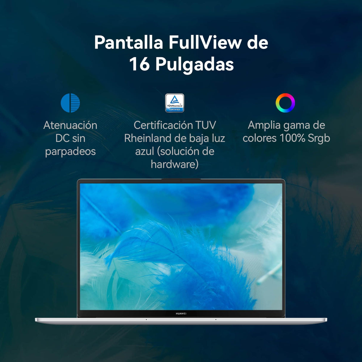 HUAWEI MateBook D16 Laptop, Pantalla FullView de 16 Pulgadas, Procesador Intel Core i5-13420H, 16GB de RAM, SSD de 1TB, Windows 11 Home, Cuerpo Ligero de 1,72 kg, Space Gray