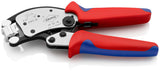 Knipex Twistor®16 Alicate autoajustable para crimpar punteras huecas con cabezal giratorio para crimpar cromado, con fundas multicomponentes 200 mm 97 53 18
