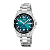 LOTUS Reloj Automático Hombre de Acero Inoxidable 316l Plateado Reloj Analógico Hombre - Calendario - Cristal Zafiro de Alta Resistencia - Resistente al Agua 10 ATM 18997/1