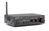 Dynavox Mini Amplificador CS-PA8, Amplificador Digital estéreo, terminales de conexión atornillables, Antena BT integrada y Conector para Auriculares, Negro