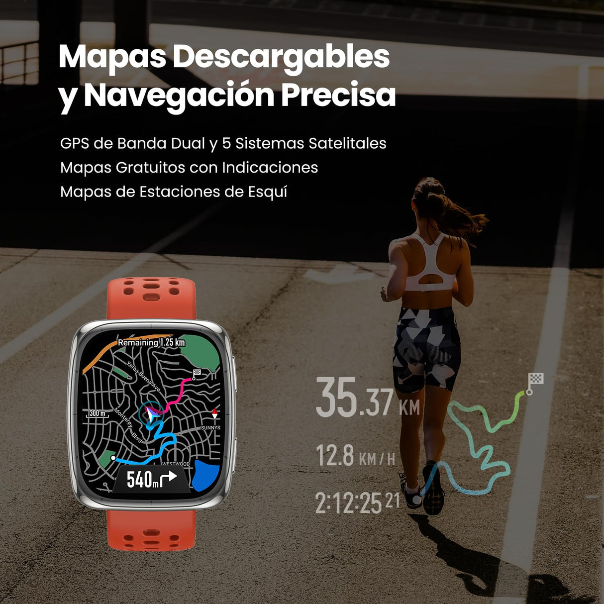 AMAZFIT Active 2 Reloj Inteligente Hombre y Mujer, Smartwatch con Pantalla AMOLED 1.75", Mapas Offline, GPS, Batería 10 Días, 160+ Modos Deportivos, Monitor de Ritmo Cardíaco y Sueño para iOS Android