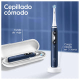 Oral-B iO 7 Oral-B iO 7N Cepillo de Dientes Eléctrico Azul, con 2 Cabezales y 1 Estuche de Viaje, Diseñado por Braun