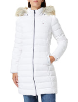 Tommy Jeans Women Essential Down-Filled Coat Winter, White (White), XXS