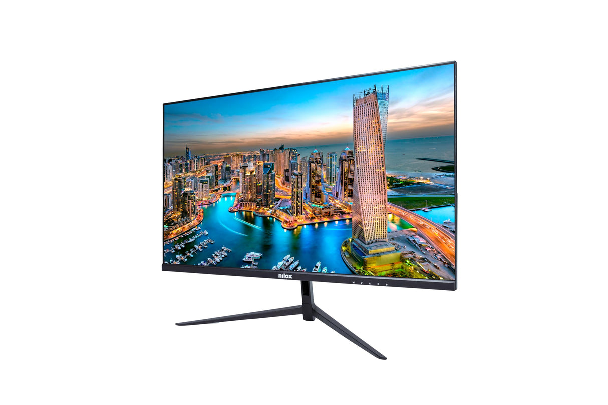 Nilox NXM27FHD111 Monitor 27 Pulgadas, FHD 1920x1080, Pantalla Gaming 1ms, Pantalla Ordenador con Soporte VESA 100x100mm, Tecnología IPS, Conexiones HDMI y DP