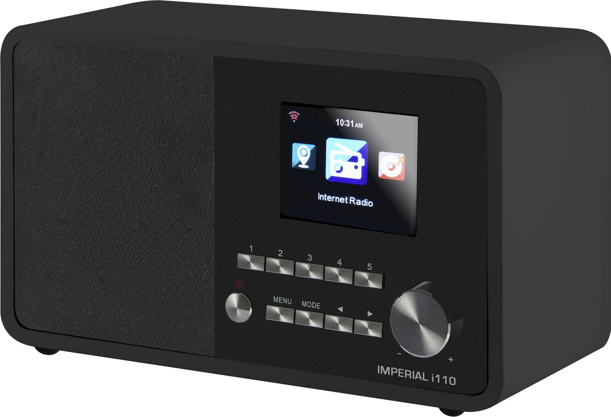 Imperial 22-321-00 i110 Radio Internet (TFT Pantalla a Color, WLAN, Line-out, Fuente Alimentación) Negro