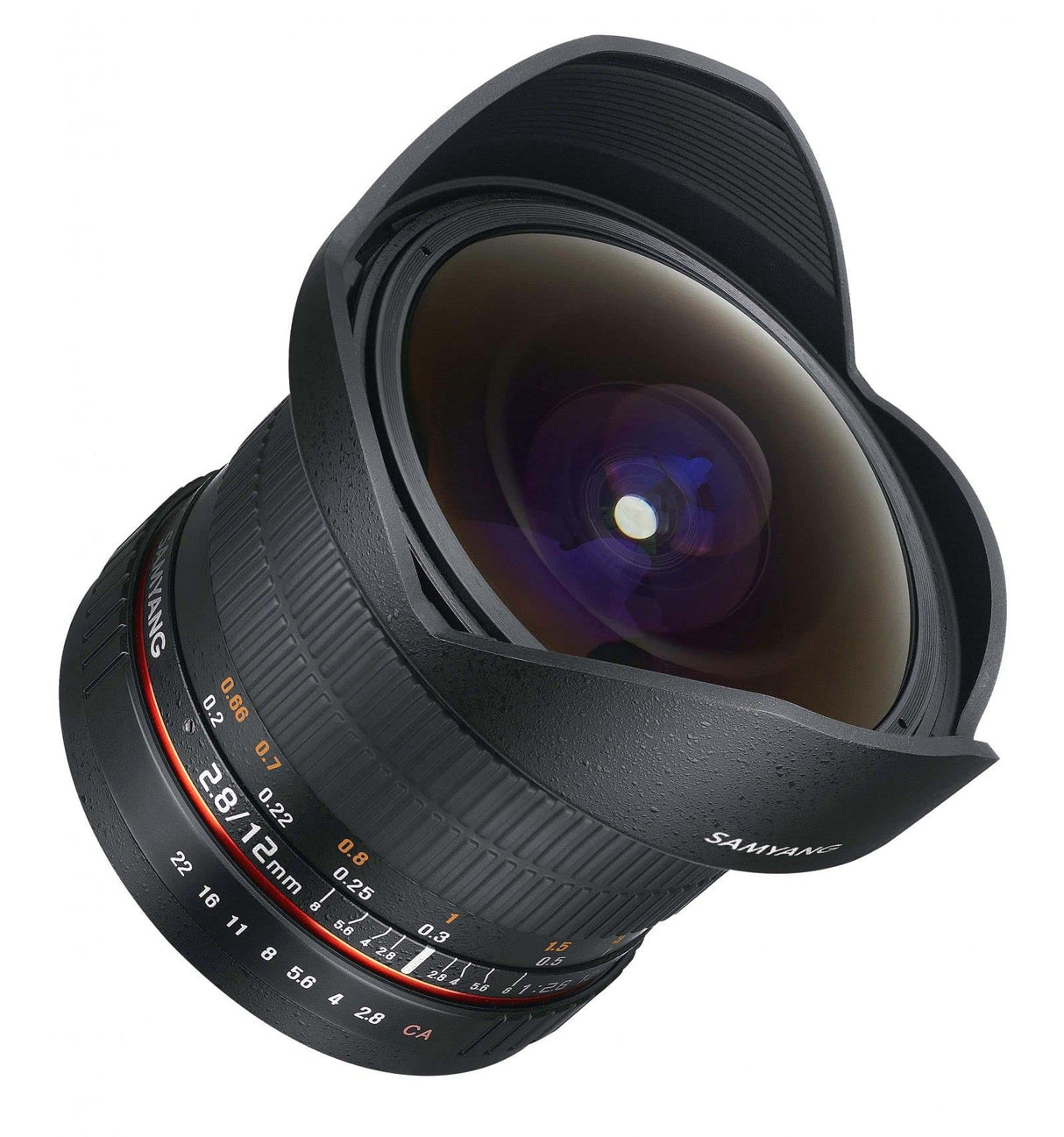 Samyang F1112110101 - Objetivo fotográfico DSLR para Fuji X (Distancia Focal Fija 12mm, Apertura f/2.8-22 ED AS NCS, Ojo de Pez), Negro