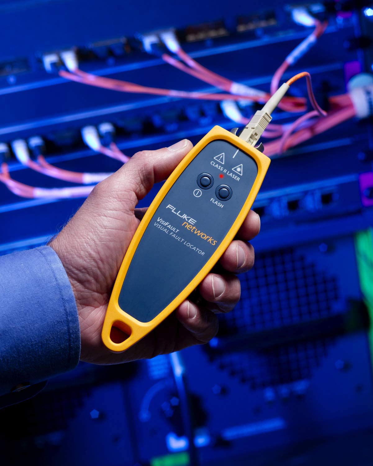 Fluke Networks VISIFAULT Visual Fault Locator Probador de continuidad de Cable de Fibra con Adaptador Universal de 2.5 mm