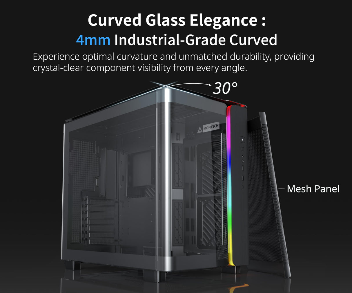 Montech KING 95 Midi-Tower, Tempered Glass, ARGB - schwarz