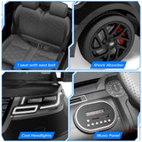 Coche eléctrico para niños, Land Rover con Licencia, 12 V, con Mando a Distancia, música, educación temprana, USB, TF, Mp3, Coche eléctrico para niños a Partir de 3 años (Negro)