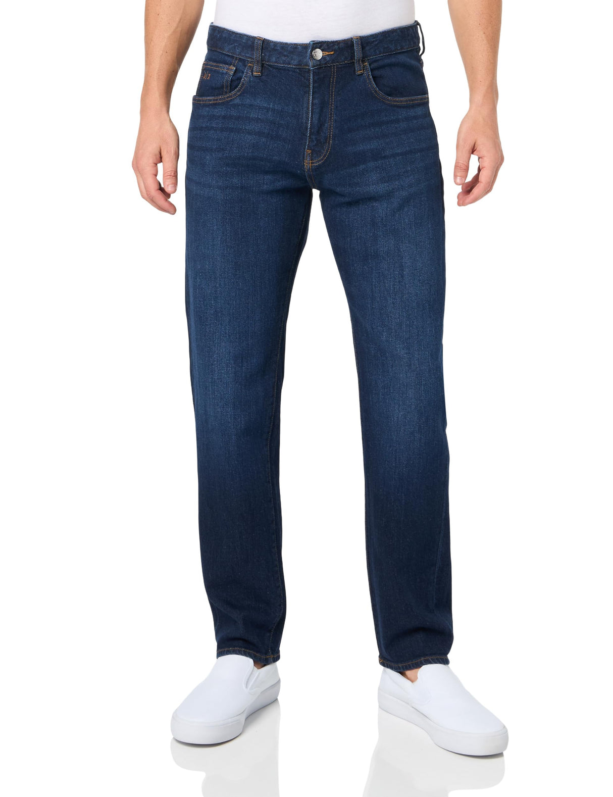 Armani Exchange J16 Straight Fit Comfort Cotton Denim Pants Jeans, Indigo Azul Vaquero, 36 para Hombre