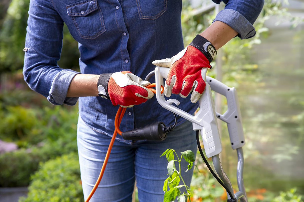 IKRA motoazada eléctrica motocultor IET 1030, Ancho de Trabajo 30cm, Profundidad 20cm, 1080W