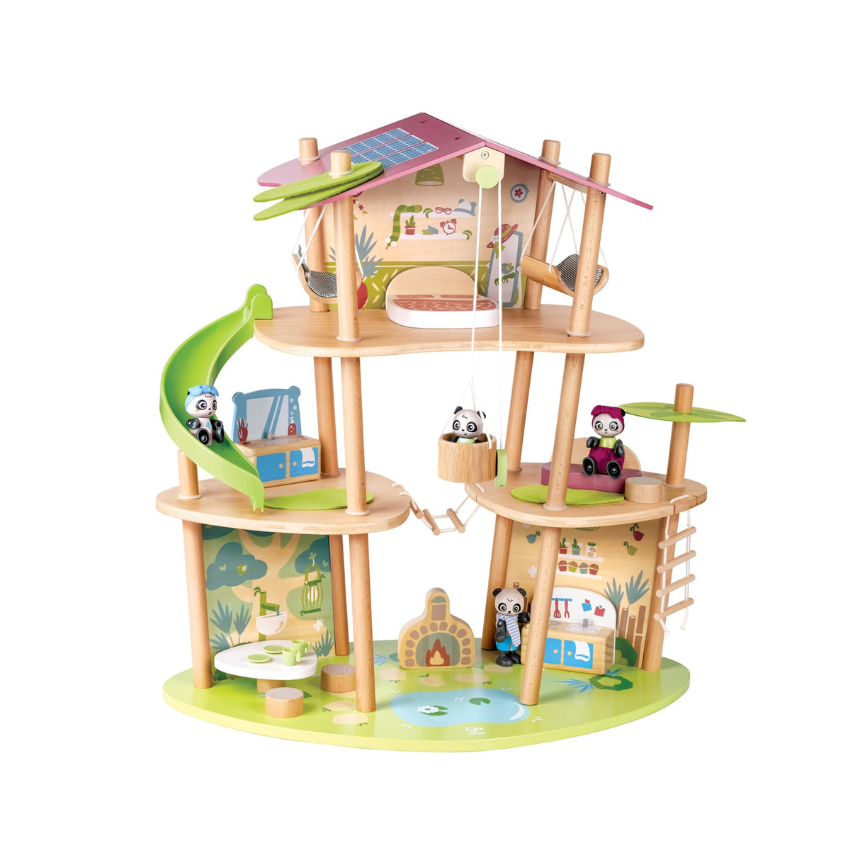 Hape Casa de Bambú de los Osos Pandas