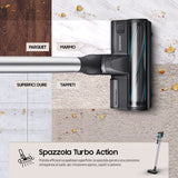 Samsung Aspirazione VS20T7531T1/ET, Samsung Jet 75 Turbo, plata negra, 4 accesorios
