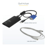 StarTech.com Adaptador USB de Crash Cart - Vídeo y Transferencia de archivos - Adaptador de Crash Cart para Ordenador Portátil - Adaptador KVM de Crash Cart para Sala de Servidores (NOTECONS02)