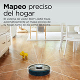 Shark PowerDetect Robot Aspirador, Vaciado automático, navegación 3D y LiDAR, Base antialérgenos, tecnología NeverStuck, para alfombras, Suelos y Pelo de Mascotas, WiFi/App, Negro, RV2820VEEU