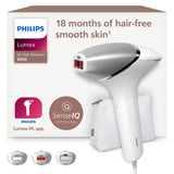 Philips Lumea serie 8000, dispositivo de depilación IPL, alternativa al láser, SenseIQ, 3 accesorios para cuerpo, cara y zonas de precisión, BRI946/00