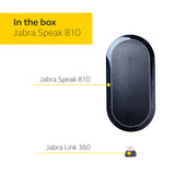 Jabra Speak 810 Speaker per telefono - Altoparlante per grandi conferenze certificato Microsoft con cavo USB-A e, Bluetooth - Collegabile al computer, tablet o telefono