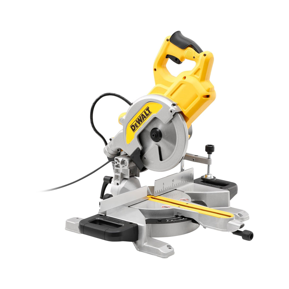 DEWALT - DWS777-QS -Sierra ingletadora radial - Sierra de alto rendimiento con sistema XPS - Corte de madera, plástico y aluminio - Ángulo de la hoja 48° - Ø de la hoja 216mm - Velocidad 6300rpm - 1800W [Clase de eficiencia energética A].