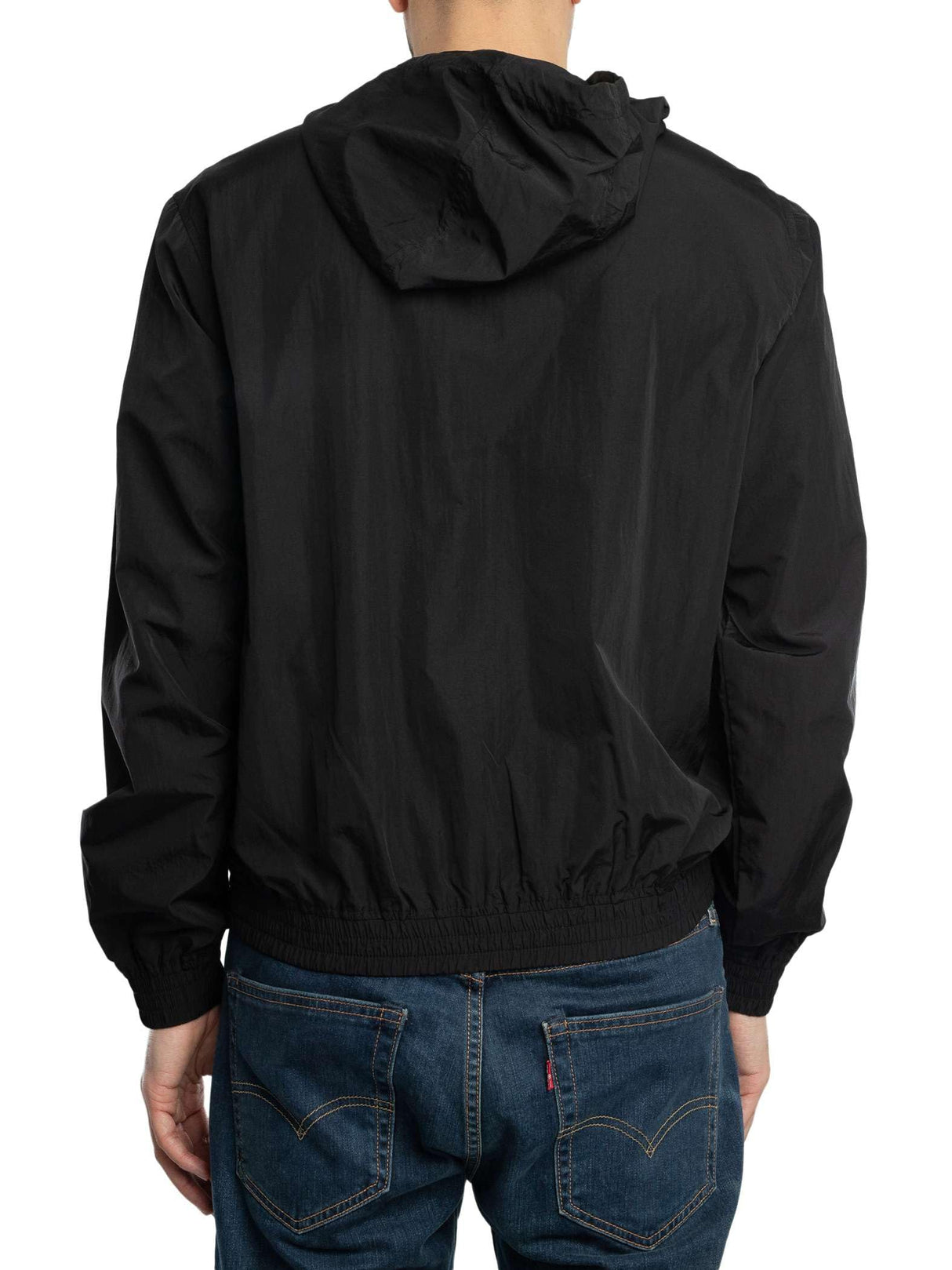 Calvin Klein Cortavientos Hombre Nylon Hooded ligero, Negro (Ck Black), XL