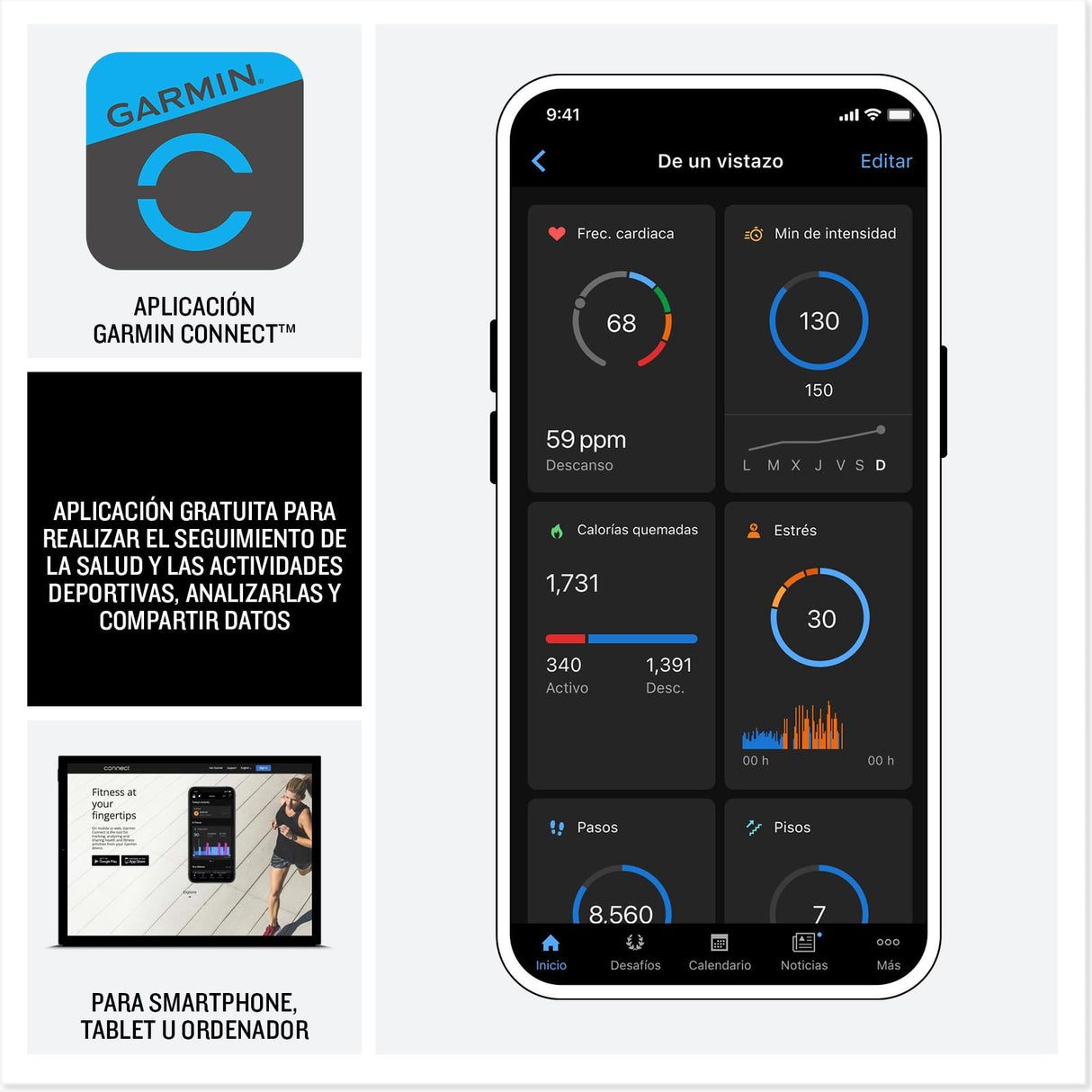Garmin fēnix 8 Pro Zafiro, 47mm, Smartwatch Premium GPS Multideporte, Conectividad Satelital y LTE, Pantalla táctil AMOLED, Altavoz y micrófono Integrados, Mapas y hasta 15 días de autonomía, Grafito